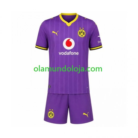 Camisola Borussia Dortmund Criança Equipamento Terceiro 2026-2027 Manga Curta